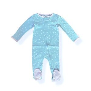 NWOT CLOUD ISLAND MINT GREEN/PINK FLORAL FOOTIE ONESIE